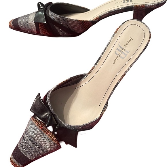 Jenny Buchanan 8.5 Slides With Leather Bows - Picture 2 of 5